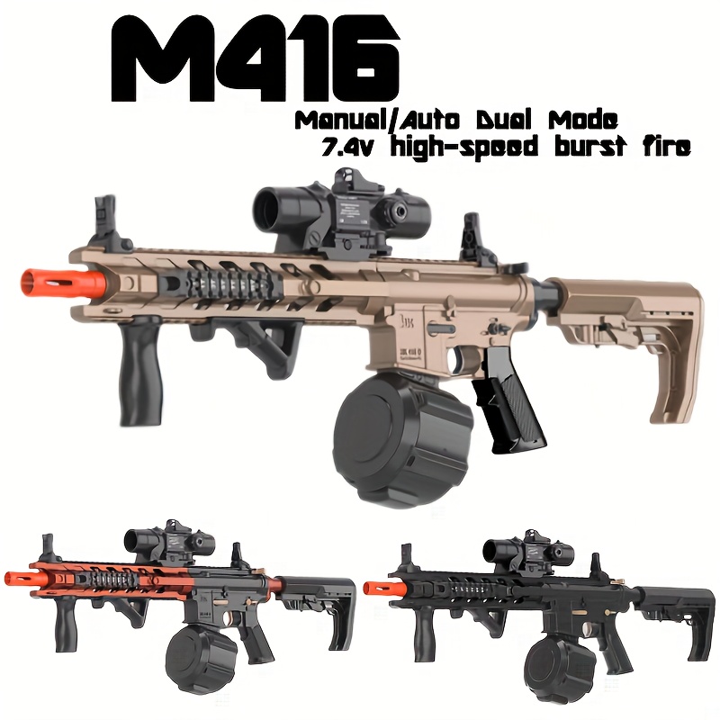 7.4v Pistola Juguete Bolas Gel M416 Alta Velocidad Enchufe - Temu