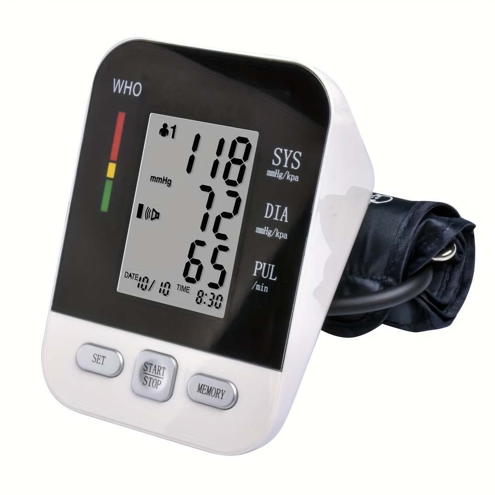 Wrist Blood Pressure Monitors Digital Blood Pressure Machine for Home Use  with Voice LED Backlit Adj