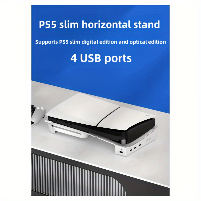 OIVO PS5 Horizontal Stand, PS5 Accessories Base Stand Compatible with  Playstation 5 Console Disc & Digital Editions, Upgraded PS5 Desk Stand with  Screw Fixing (White)
