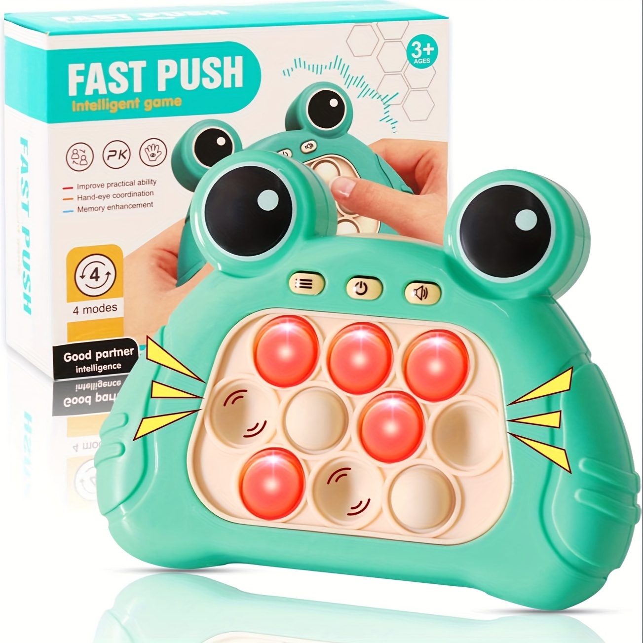  Pop The Target! Handheld Speed Pushing Game Machine: A Fun  Multiplayer Game for Family. Fidget Game Toy for 6 7 8 9 10 11 12 Years Old  White : Toys & Games