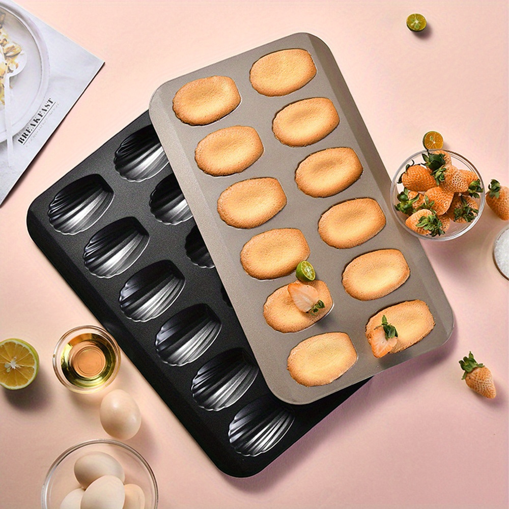 18 Even Madeleine Shell Cake Mold Food Grade Silicone Cookie Mold Biscuits  Bakeware Tools Non-sticky Kitchen Bakeware Tools