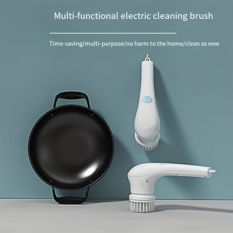 1pc Electric Spin Scrubber, Cordless Electric Cleaning Kitchenware Brush, Spinning  Scrub Brush For Home Kitchen Pots Dishes - AliExpress