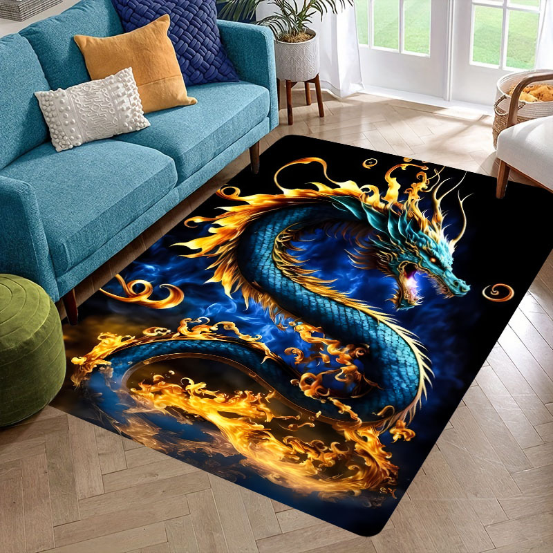 1pc 3d Vision Tapis Salon Chambre Tapis Sol Porte Décor - Temu Belgium