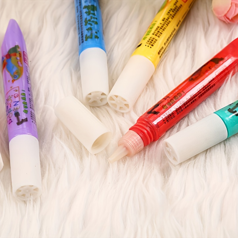 Magic Puffy Pens for Kids,DIY Bubble Popcorn Drawing Pens,Magic Popcorn  Pen,Magic Popcorn Pen Cotton Pen,3D Art Printing Bubble Pen,Popcorn Colors