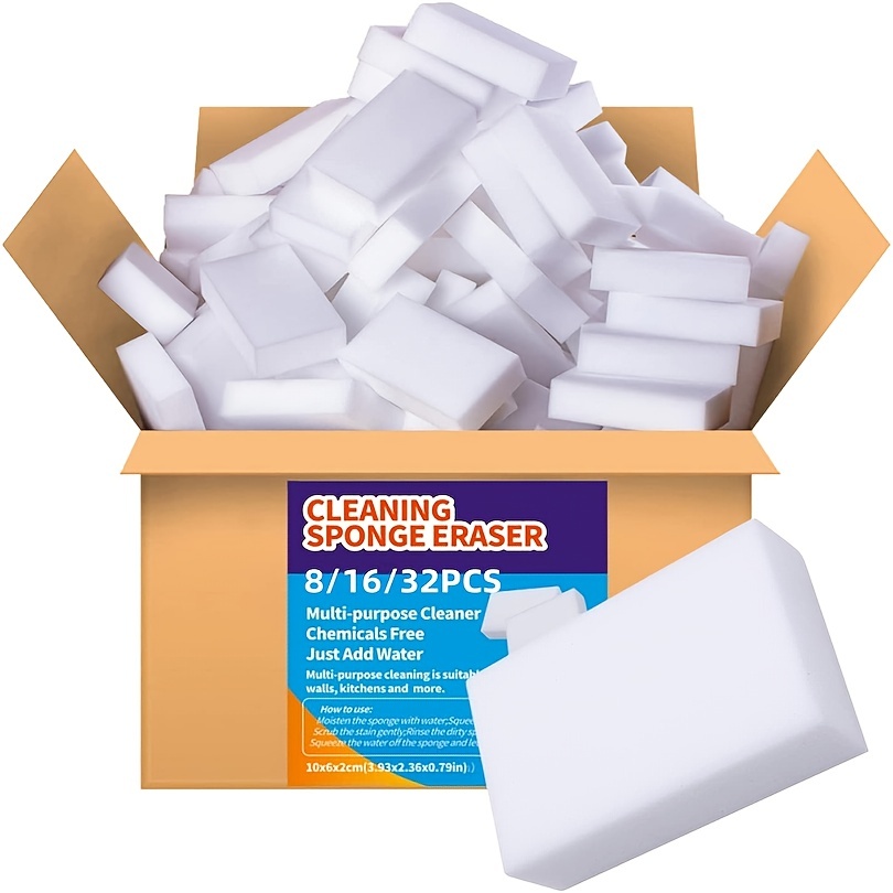100 Pack Magic Sponge Eraser Extra Thick Large And Long Lasting
