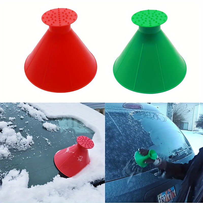 3 Pcs Magical Ice Scrapers for Car Windshield, Round India