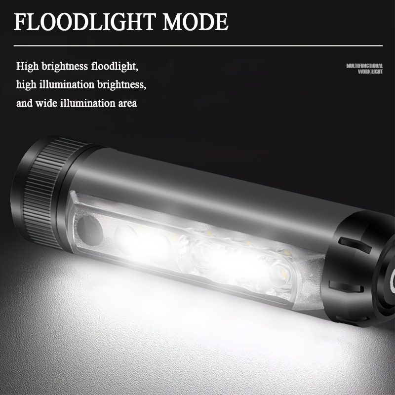 Linterna recargable por USB, linterna LED magnética, linterna táctica súper  brillante con luz lateral de mazorca, 2000 lm, impermeable, zoomable mejor