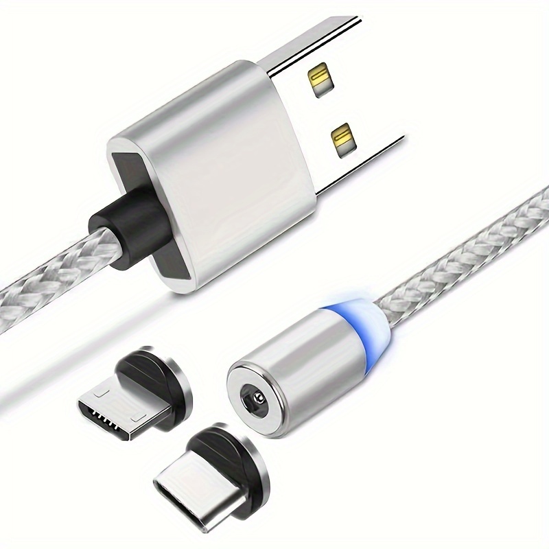 Câble magnétique rotatif USB A vers USB-C/Micro-B