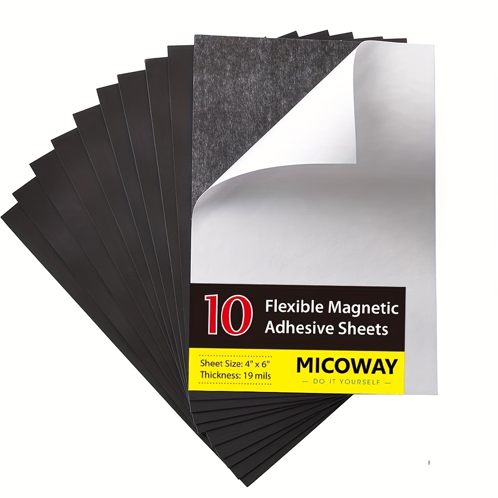 Magnetic Sheets with Adhesive Backing - 5 PCs Each 8 x 10 - Flexible  Magnetic Paper with Strong Self Adhesive - Sticky Magnet Sheets for Photo  and Picture Magnets, Stickers and Other Craft Magnets : Home & Kitchen 