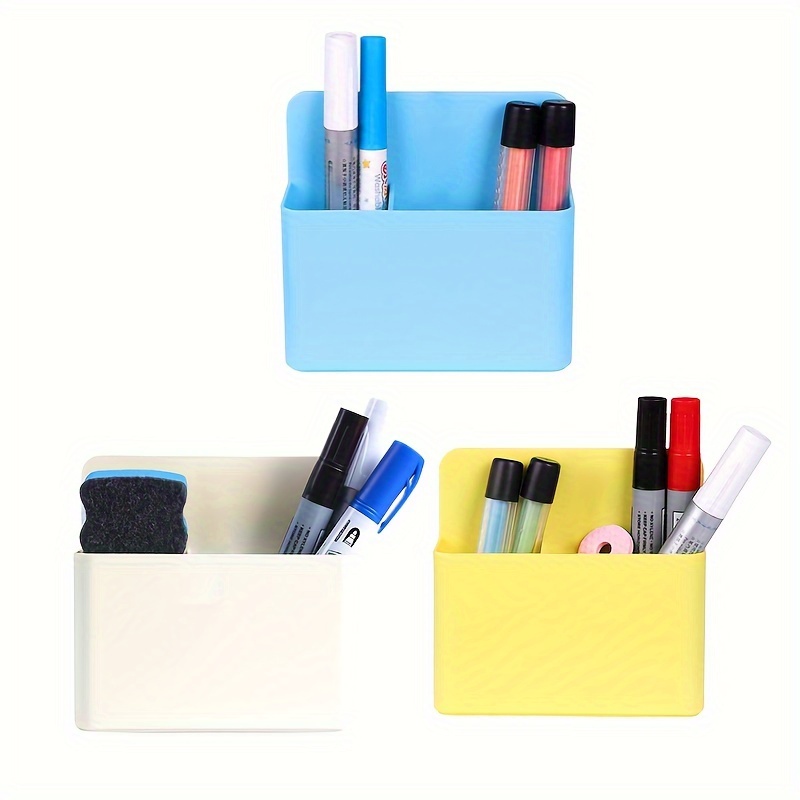 4 Pcs Whiteboard Marker Pen Holder Magnetic Dry Erase Marker Holder  Organizer Box Refrigerator Whiteboard Pen Storage Box - AliExpress