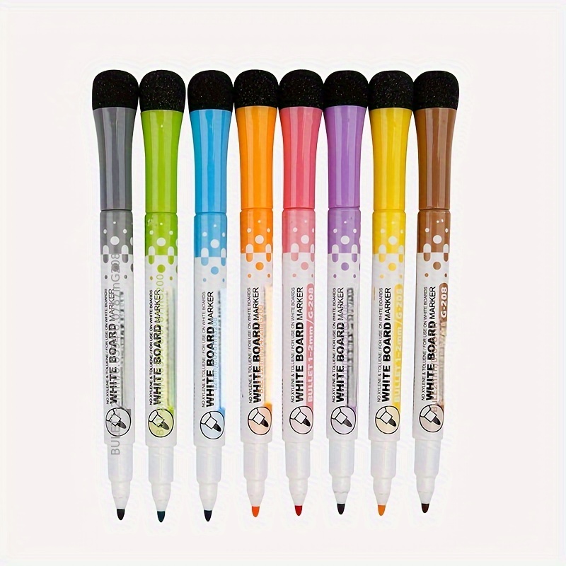 8Pcs Assorted Colorful Liquid Chalk Pen Markers Dust-Free Erasable White  Chalkboard Highlighter Non-Toxic Wet Erase Drawing Pens Fine Tip  Handwriting