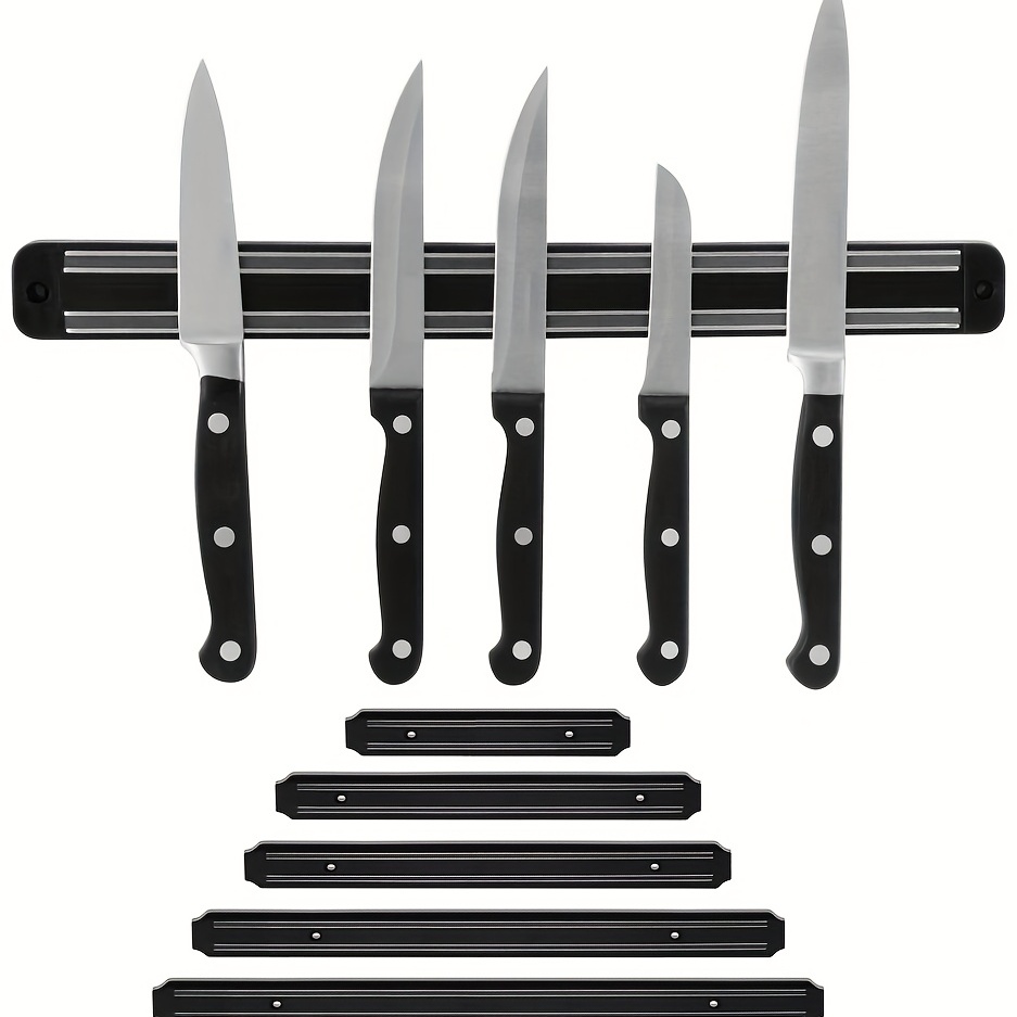 Tarmeek Kitchen Organization 13 Inch Magnetic Knife Strip Holder Bar Magnet  Rack Wall Mounted for Kitchen Knives Magnet Strips Holder, Black 