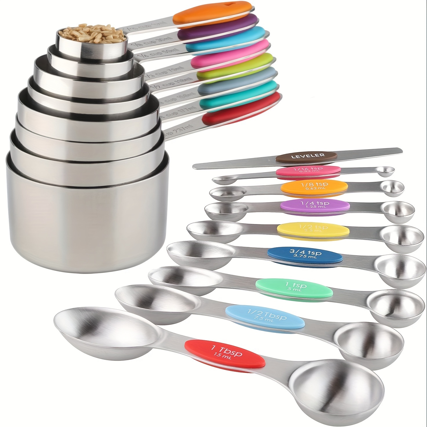 Kitchen Craft Colourworks 5 Piece Measuring Spoon Set