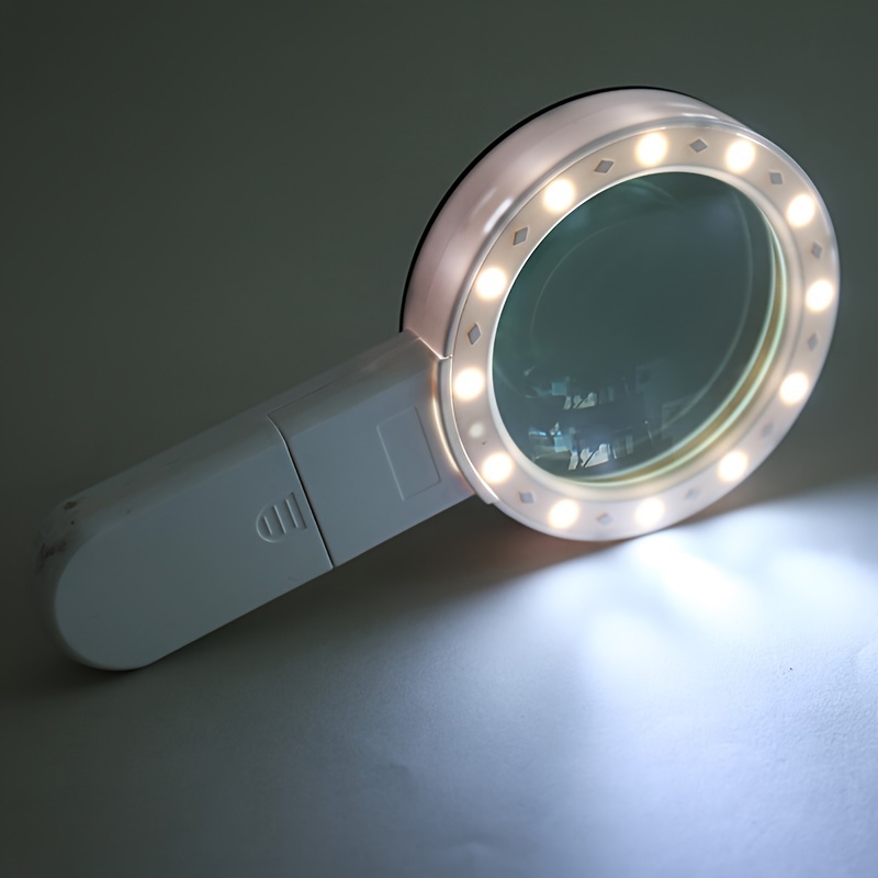 Lupa con soporte 10X con luz 12 Lupa iluminada con luz LED antideslumbrante, proveedor de lupas industriales