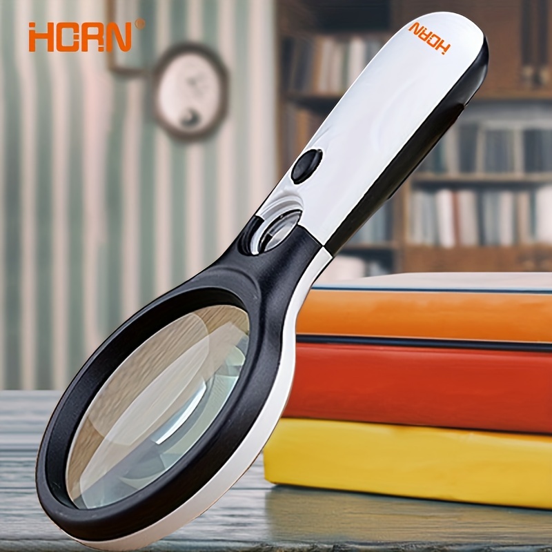  Hands-Free 2.5X Magnifying Glass Large Full-Page Rectangular  Reading Magnifier with 12 LED Lighted Illuminated, Foldable Desktop  Portable Magnifier for Reading Elder : Health & Household