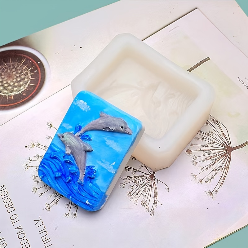 Savon bougie moule en silicone dauphin bricolage artisanat décoration de  gâteau