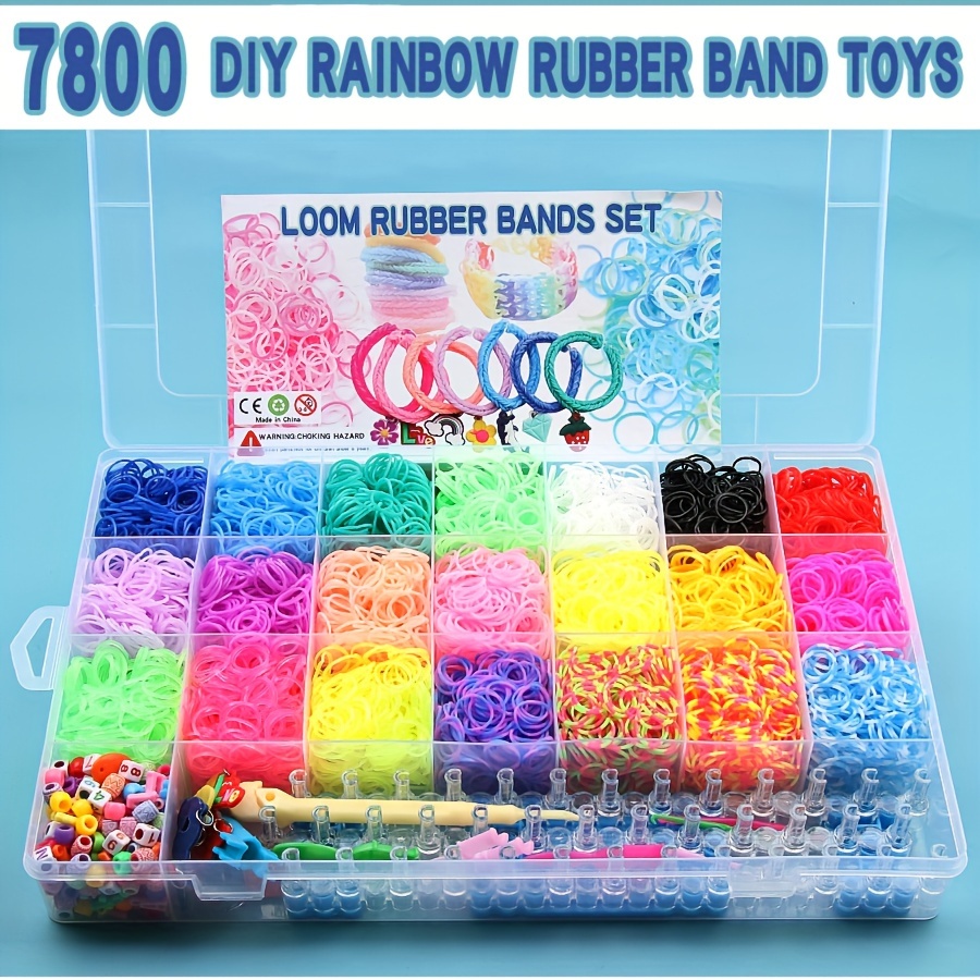 4500pcs Rainbow Rubber Bands Kit DIY 15 Colors Loom Bands Bracelet Making  Three Layer Suit Gift for Boys Girls Kids Art Craft - AliExpress