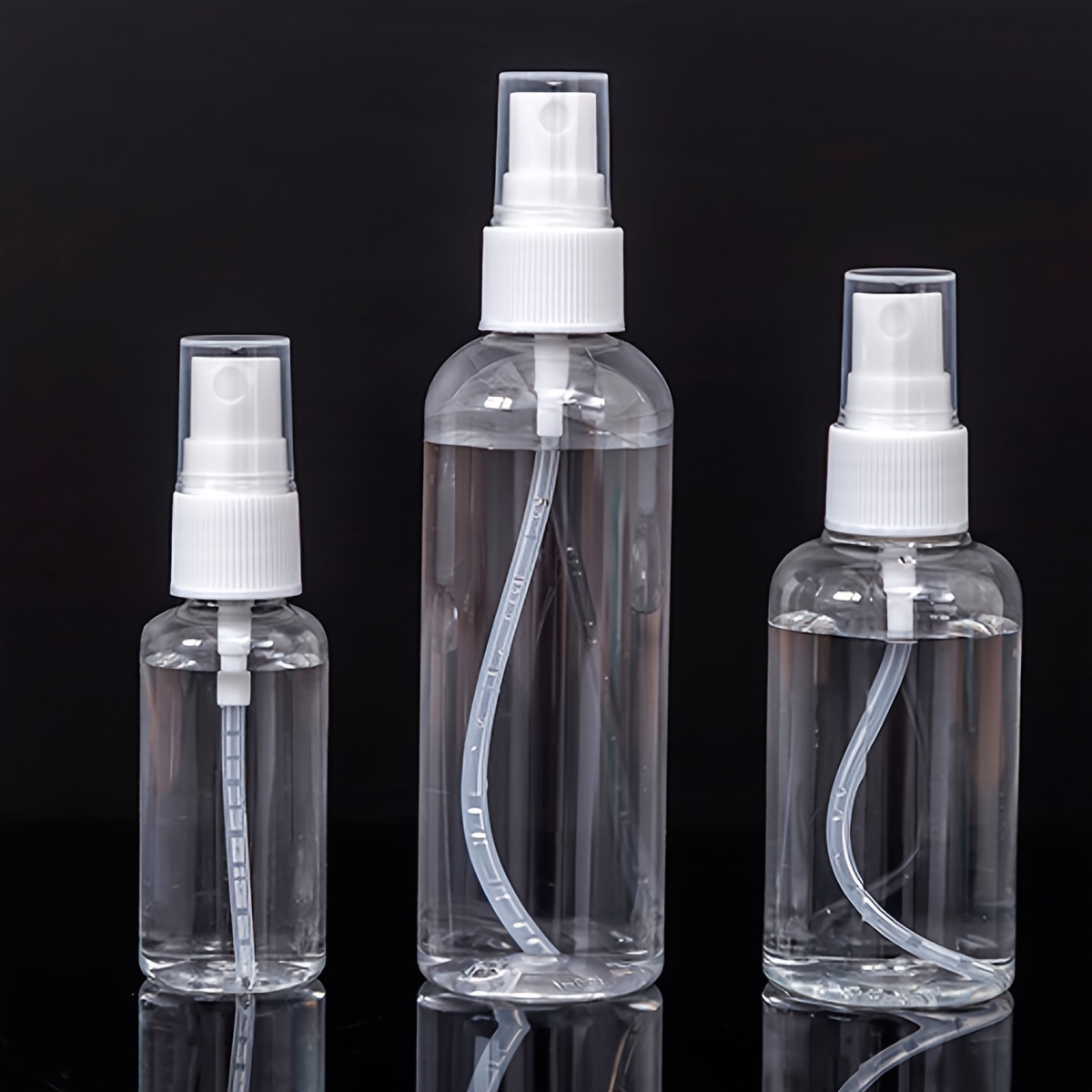 6-Pack 100ml,3.5oz Travel Spray Bottle Plastic Transparent Perfume Empty  Atomize