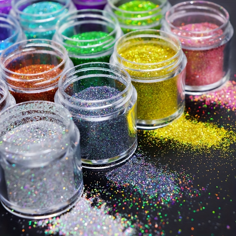 Holographic Ultra Fine Glitter 50g Silver+50g Pink Fine Glitter 100g/3.52oz  Sparkle Glitter Powder for Resin Tumbler Project and Craft Iridescent