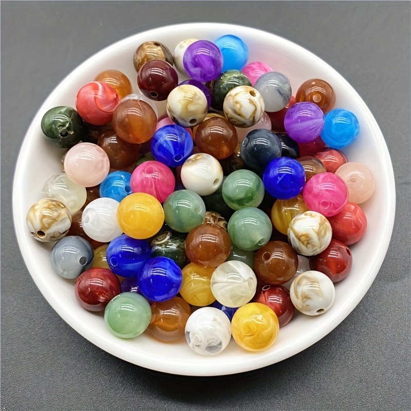  10 Pcs Valentine's Day Beadable Pen Assorted Bead Pen and 40  Pcs Multicolor Beads Crystal Spacer Beads DIY Bead Ballpoint Pen Black Ink  Ball Pen for Office School Supplies(Retro Color