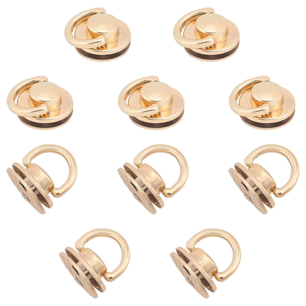 D-rings Rivets Post Head Buttons Gold Ball Studs Rivets With D