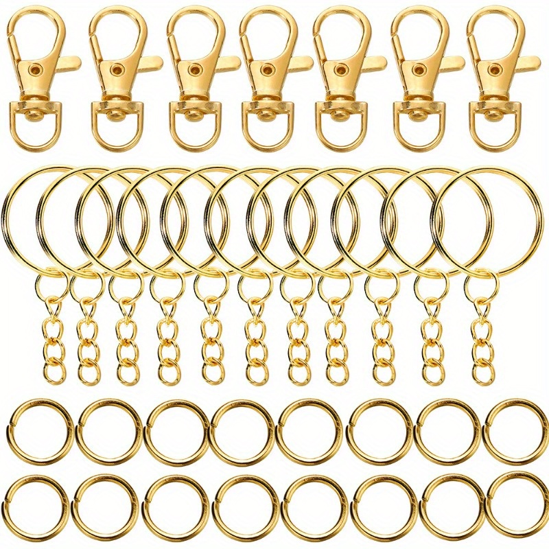 Key Ring Set 20 Keyrings Chain Link Metal Key Ring Hoops 100 - Temu