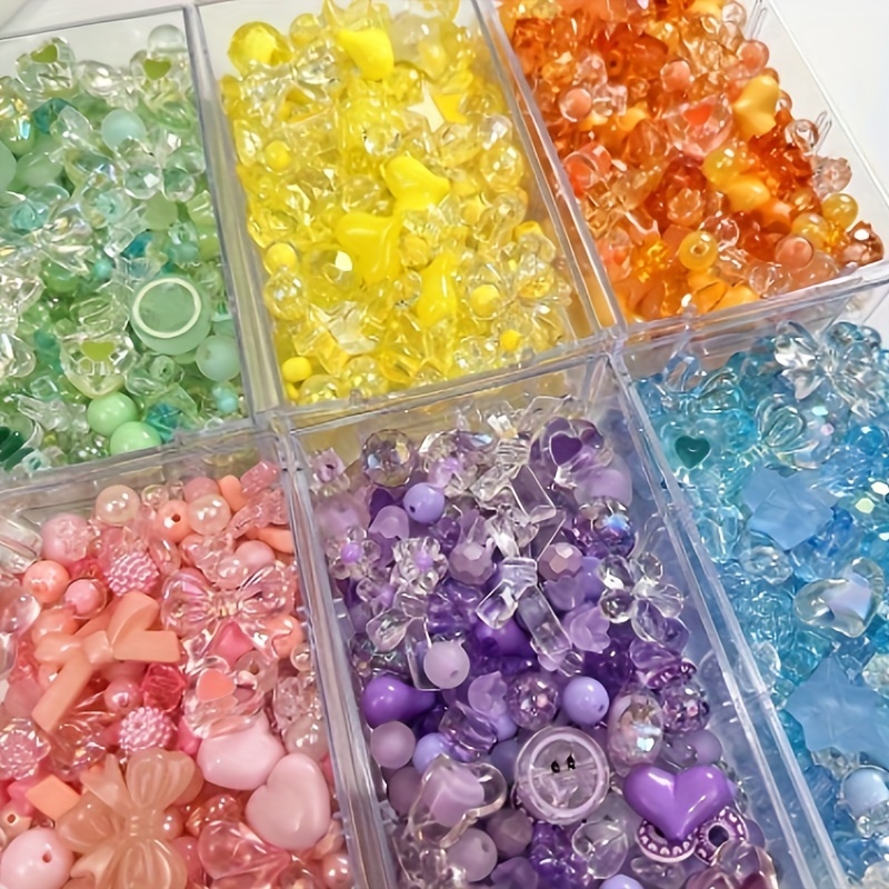 200pc/lot Letter Number Acrylic Beads Square Round Heart Big Hole Beads  Mixed For DIY Making Jewelry & Charm Bracelet Wholesale