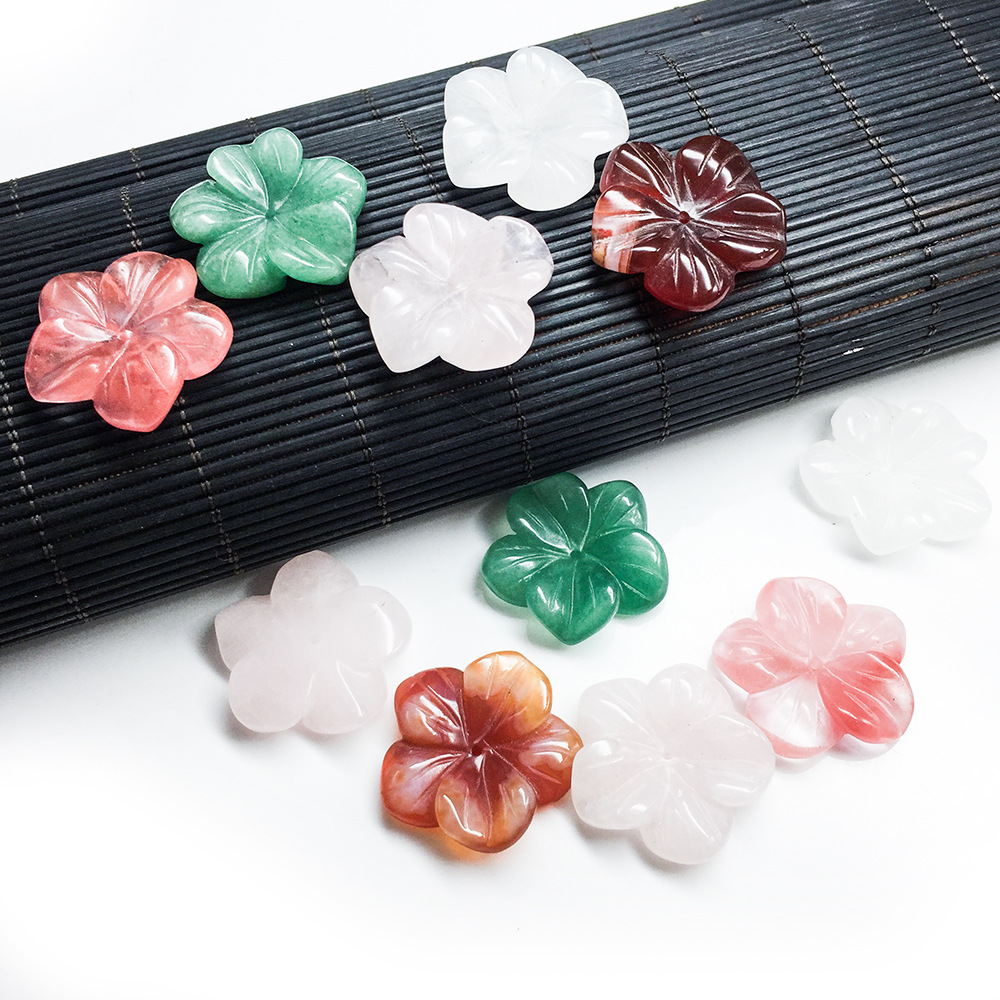 Lampwork Beads, Clover Flower Bead, 1pc Glass Flower Bead