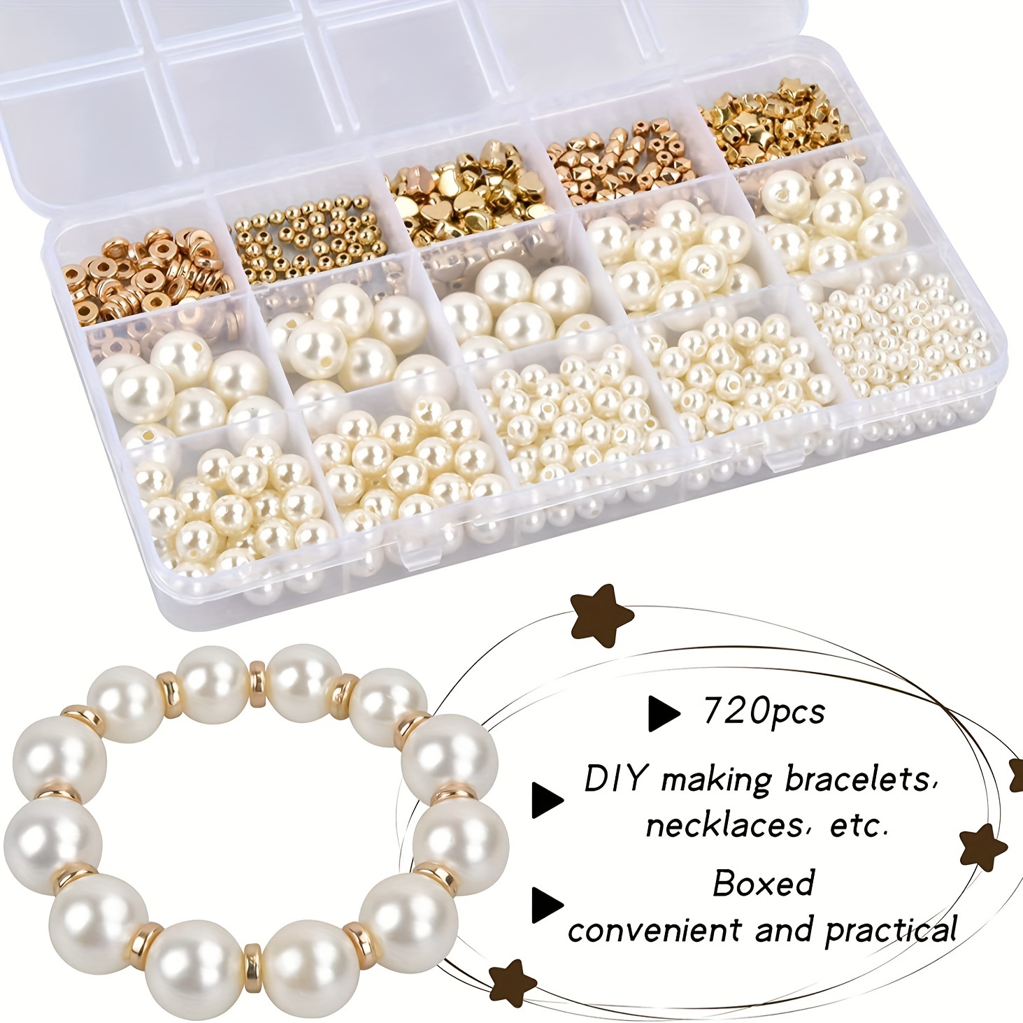 150Pcs/Pack Mix Size Beads With Hole Colorful Pearls Round Acrylic  Imitation Pearl DIY For Jewelry Making Craft 3-8mm