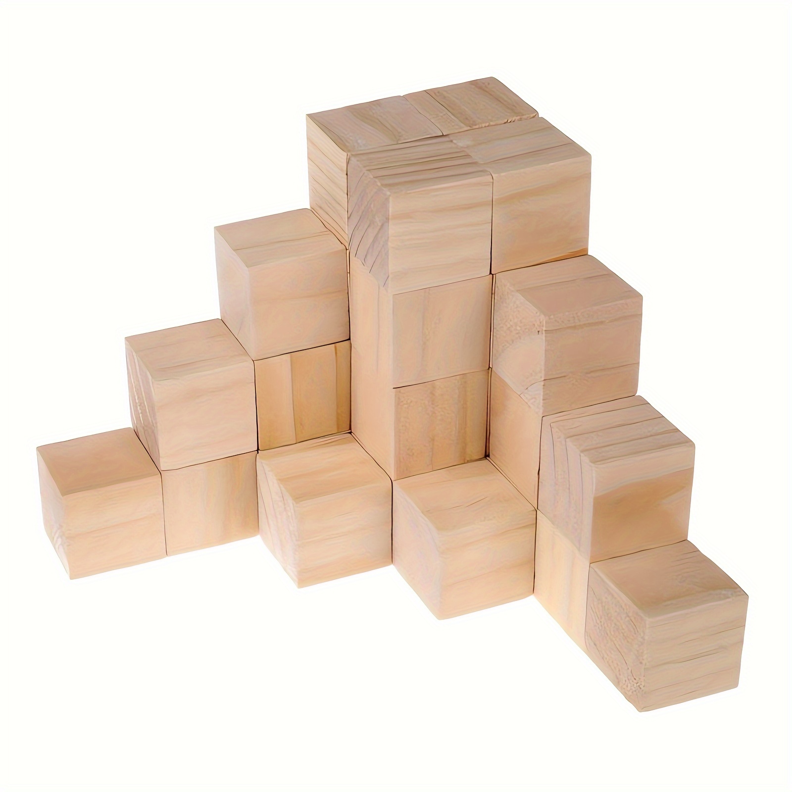 Wooden Cubes 1cm Small Wood Blocks for Crafts 2/5 inch Unfinished Natural  Wood Square Block for DIY Projects and Puzzle Making (260PCS)