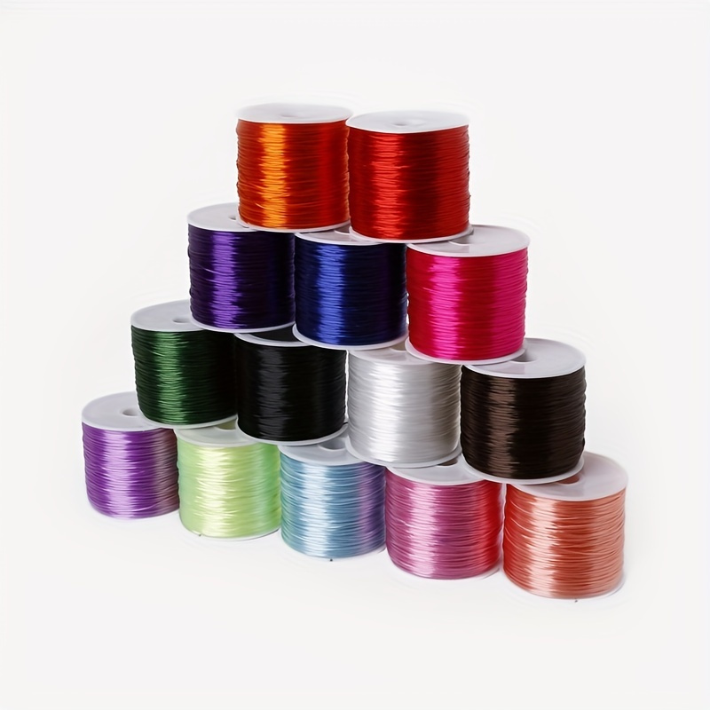  2.5mm Wide 10 Yards/Strip Laser Plastic Lacing Cord Elastic  String for Bracelets DIY Craft Jewelry Making (10 Colors)