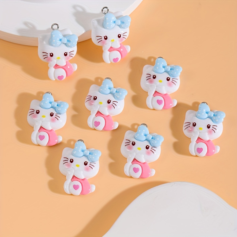 30 Hello Kitty Nail Charms Sanrio Charms Assorted Hello Kitty Charms  Glitter Resin Hello Kitty Decoden Cabochon Charms Kawaii Charms 