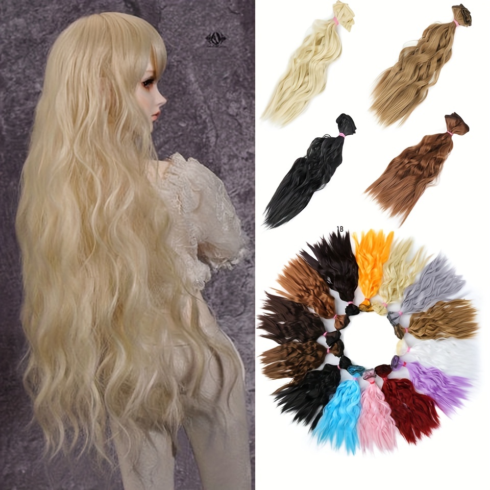 6pcs Doll Wig Doll Decorative Wigs Craft Wool Hair Doll Hair Tool Doll Hair  Wefts Doll Making Supplies Doll Hair for Child Straight Hair High