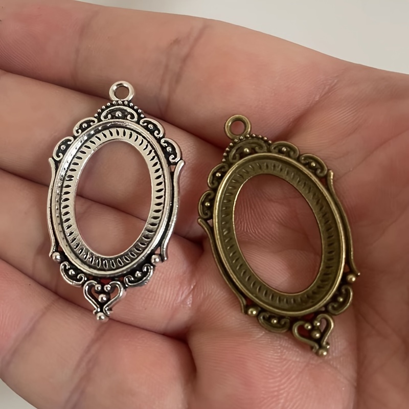 Oval Metal Tags, Charms, Antique Bronze, Handmade, Vintage Pendant,  Embellishment, Handmade 