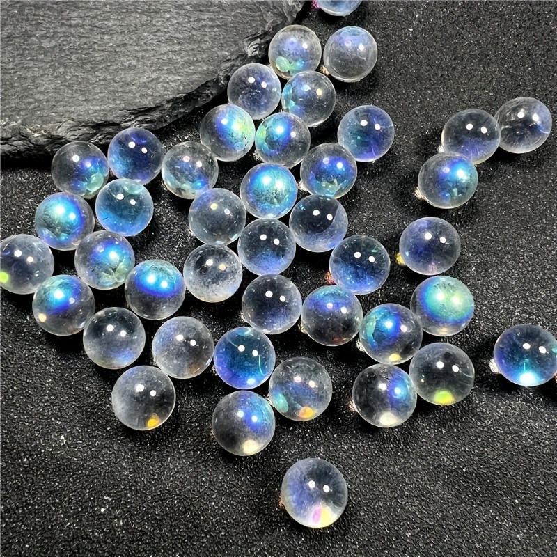 Navifoce Artistic Marble Design Various Color Round Loose Beads for Jewelry Making Craft,8mm Diameter (Light Grey)