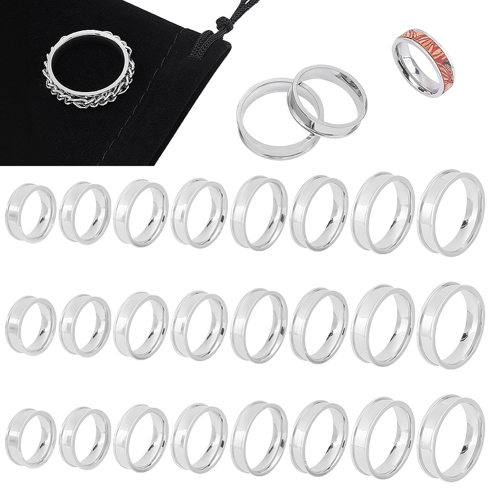 14pcs/Box Hollow Stainless Steel Earring Hooks with Flat Round Cabochon  Geometrical Settings for DIY Women Girl Earring Jewelry Finding Supplies -  12mm 