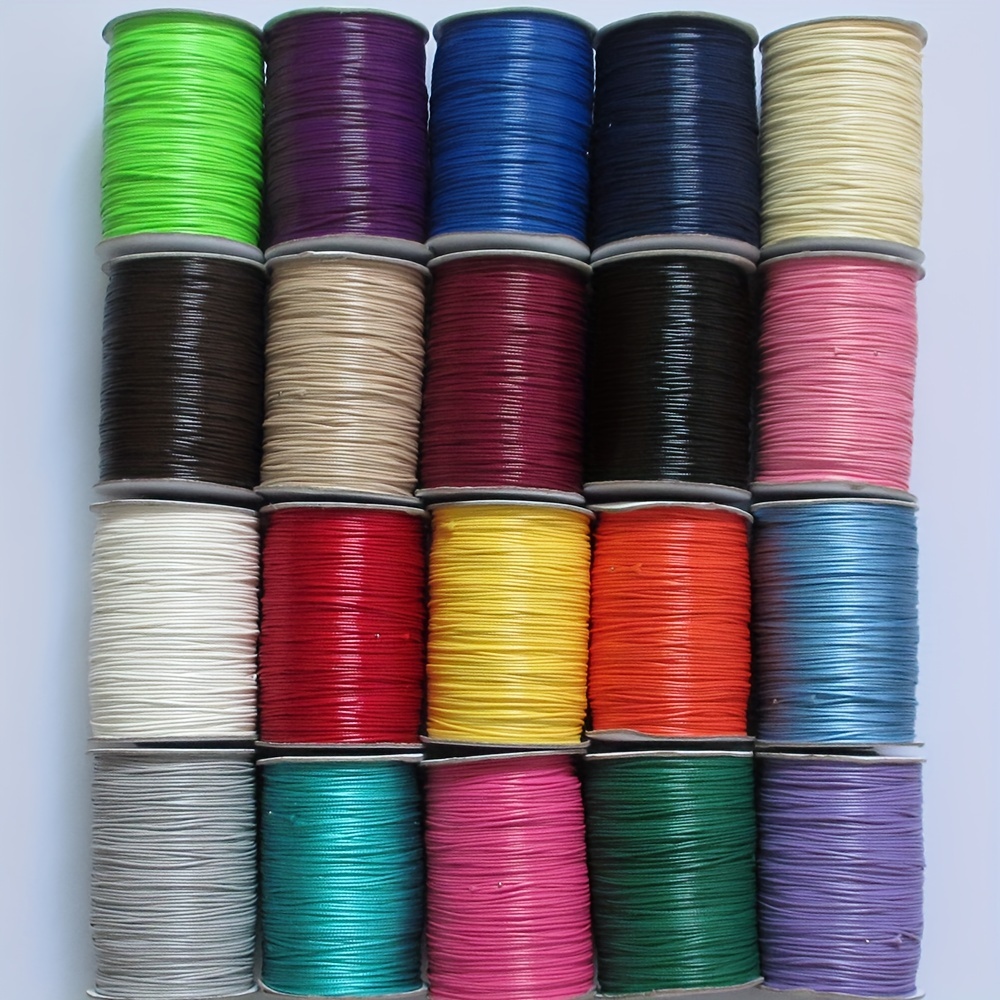 Cordón encerado, 40 colores, 1 mm, 437 yardas, cordón de poliéster  encerado, cuerda de algodón para hacer pulseras, hilo encerado para hacer  joyas DIY : : Hogar y Cocina
