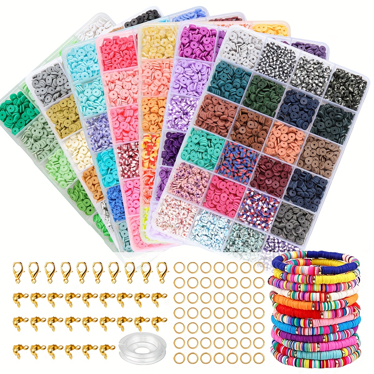 3300pcs Polymer Clay Beads For Jewelry Making, Valentine'S Day,Necklace Bracelet  Making Kit For Adults Crafts Gifts