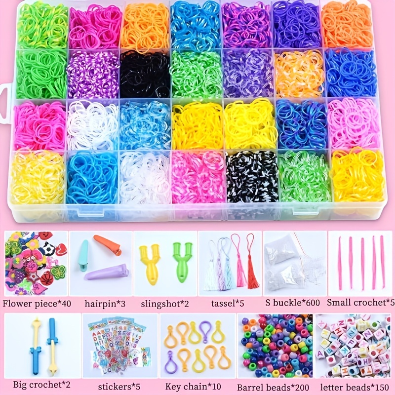 Colorful Rubber Band Set Diy Educational Toys Braided - Temu