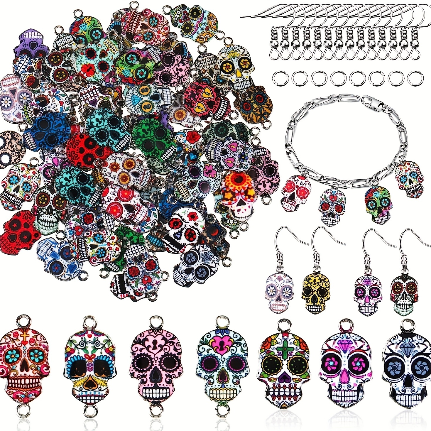 Skull Beads For Jewelry Making - Temu