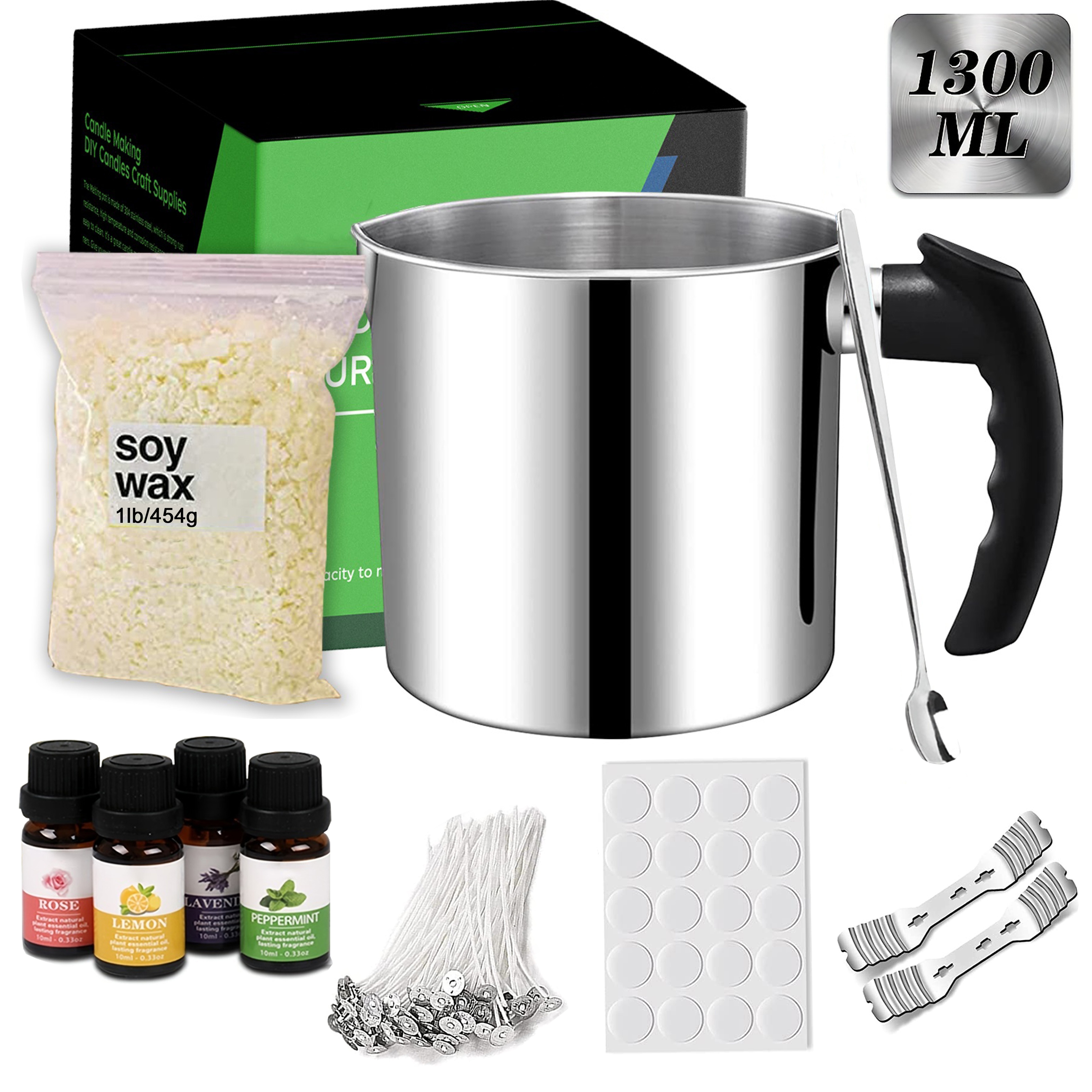 Candle Making Kit,candle Making Supplies Include Soy Wax For Candle  Making,candle Wax Melting Pot,magic Paper,candle Wicks And More-full Candle  Making