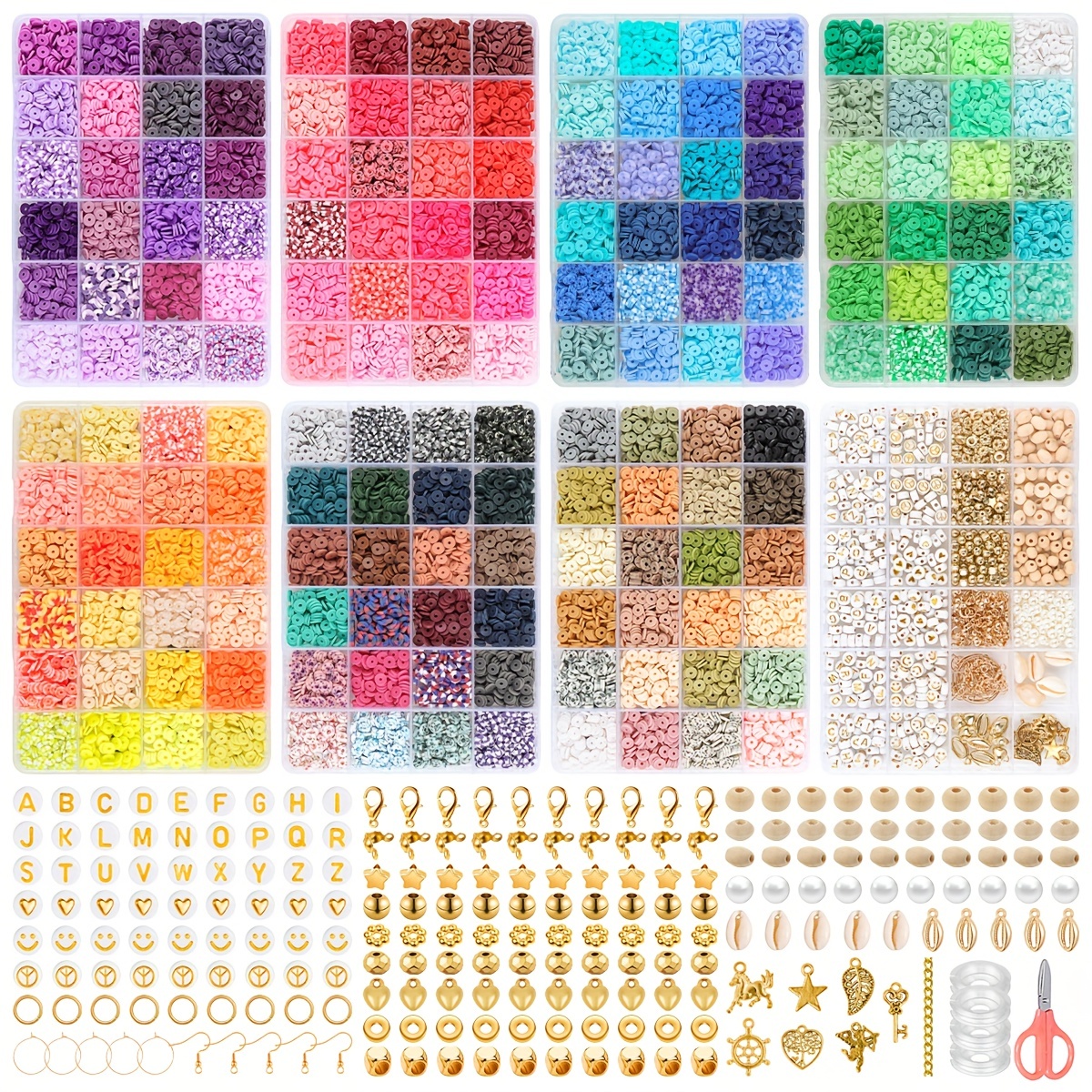 1200PCS Glass Beads for Jewelry Making, 40 Colors 8mm Crystal Beads  Bracelet Making Kit Glass Beads Bulk for Bracelets Making Kit Jewelry  Making