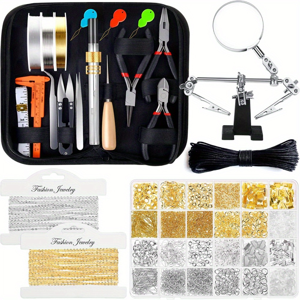 Jewelry Making Kit,Jewelry Making Supplies Includes Jewelry Pliers, Beading  Wire, Jewelry Beads and Charms Findings for Jewelry Necklace Earring