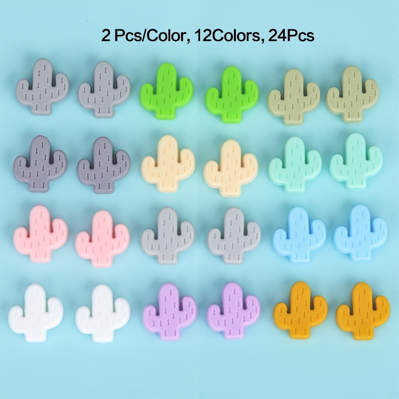 Silicone Focal Character Beads For Pens Or Lanyards 4 Pieces Teacher Smile