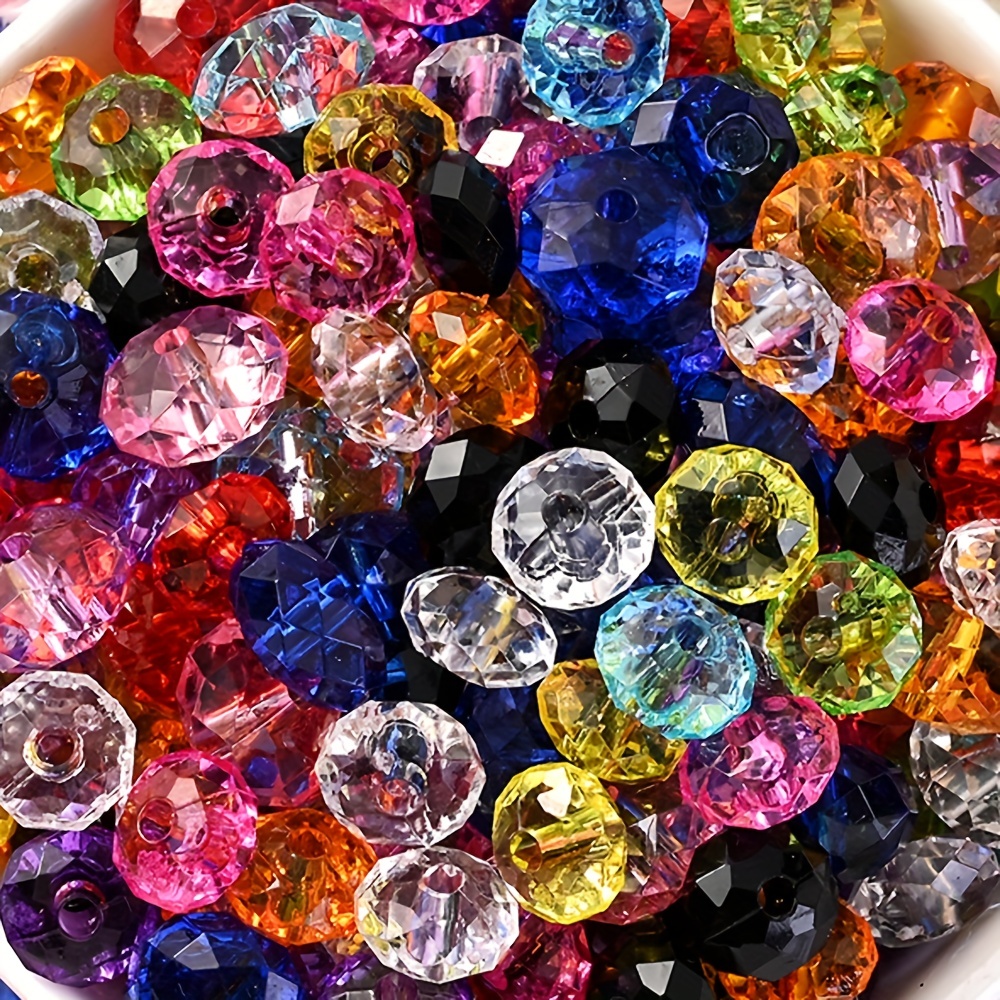 Acrylic Flat Round Clear Beads Random Mix About 200 Black - Temu Australia