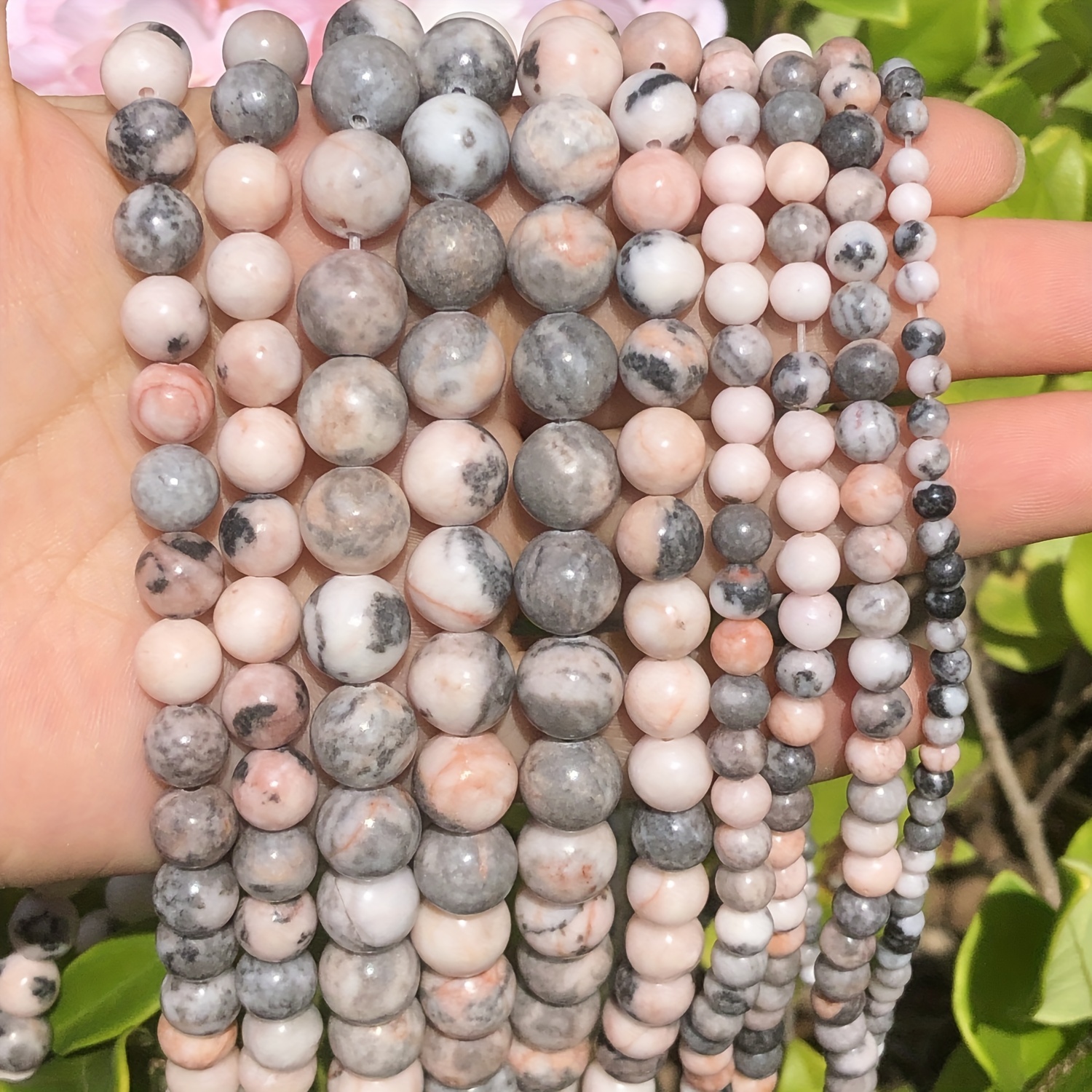 1 Strand Gray Silk Jasper Beads Natural Gemstone Beads Round - Temu