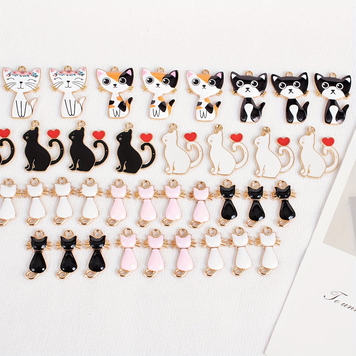 Kawaii Cat Charms 20 Pack For DIY Cute Jewelry Making And Fashion  Accessories From Ornaments_store, $5.45