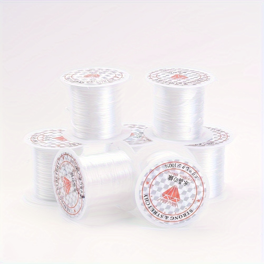 10pcs/rolls/spools 0.8mm, 10m Crystal Elastic Stretchy String