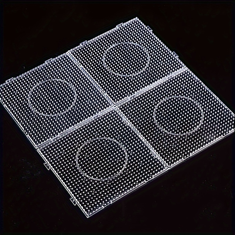 Tablero de plantilla transparente Hama Beads, tablero de plantilla de 5mm,  Pixel Art, herramienta cuadrada de