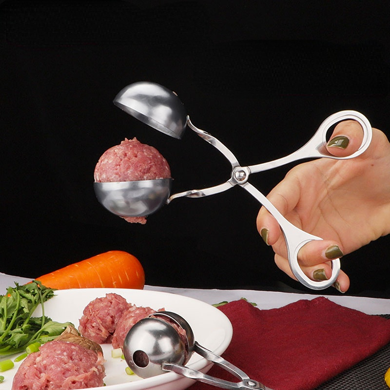 1pc Large Size Non-stick Meatball Spoon, Stainless Steel Meatball Maker,  Meatball Clip, Diy Fish Ball Mold, Food Clip, Easy-to-use Creative Kitchen  Tool, Can Make Perfectly Shaped Meatballs